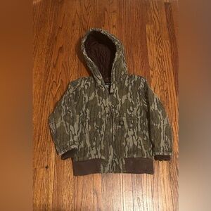 Carhartt Green Camouflage Zip-Up Jacket Boys 4T